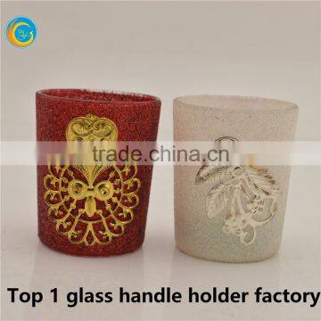 Hot Sale Red Glass Candle Jar for Wedding Table photo-6