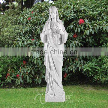 Outdoor decor stone carvings and sculptures hand carved marble regilious jesus christ statue