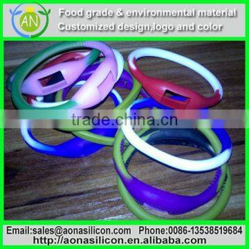 Candy Segment Colors Promotion Teenage Fashion Watches Silicone Digital Watch