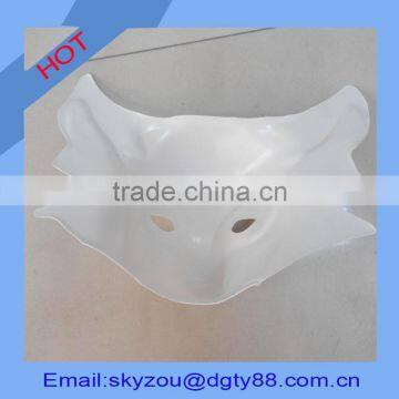 Oem Factory Thermoforming Thick Blister Wolf Shape White Plastic Masks