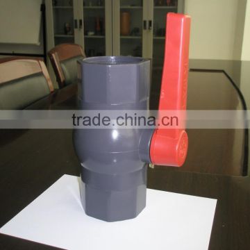 class B 4" PVC ball valve with long hand