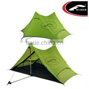 Hot Sale Hiking Luxury Fireproof 4 Season Folding 2 Person Pyramid Ultra Light Tent