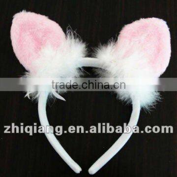 novelty feather rabbit ear headband