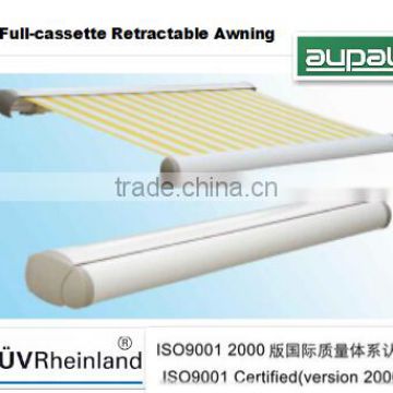 full-cassette motorized retractable awning