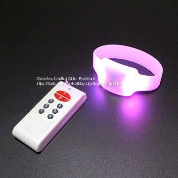Promotional Convert Light Differnet Area Different Light Silicon Material Made Led Flashing Color Changing Wristband photo-3