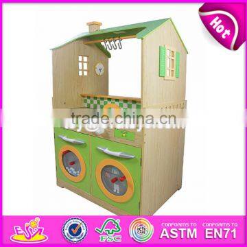2017 New Design Grand Double Sided Wooden Kids Kitchen Play Set W10C261 photo-2