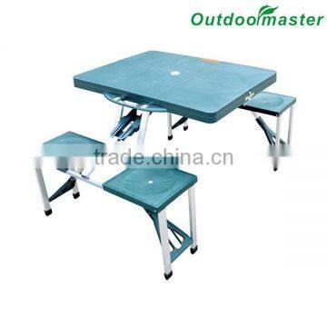 Folding Camp Portable Aluminum Wholesale Picnic Table with 4Seats