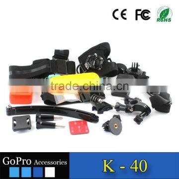 2016 hot selling kits used for gopros heros series mount sets for action camera sports DV cases