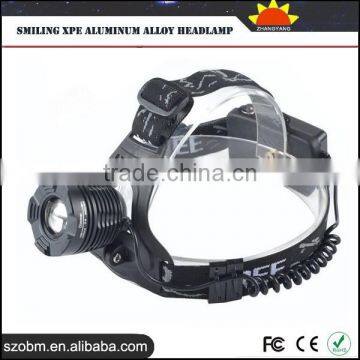 Rechargabel High Power Smiling XPE Aluminum Alloy Headlamp