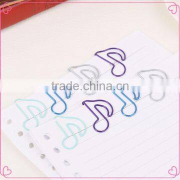 Personalized business gift music shapes colorful paper clip