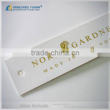 Hot Stamping Gold Color Logo White Hang Tag photo-2
