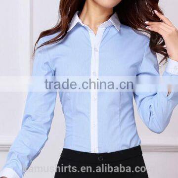 Office Lady Dress Shirts Bank Hotel Work Uniform Shirts Blouse photo-4