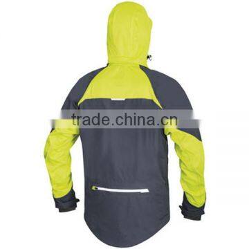 Cycling Waterproof Windproof Fluorescent Hooded Sweatshirt Jacket