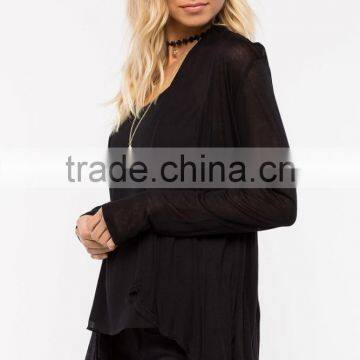 New Arrival Lightweight Female Trendy Beautiful Black Cardigan photo-3