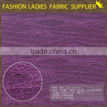 hot sales ladies fashion fabric polyester spandex frivolous dress order jacquard fabric