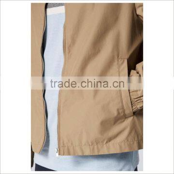 Wholesale Custom Mens Zipper Jacket Casual In Khaki photo-3
