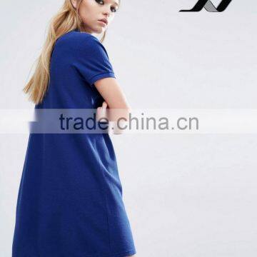 Casual Polo Dress for Girl in Preppy Style photo-2