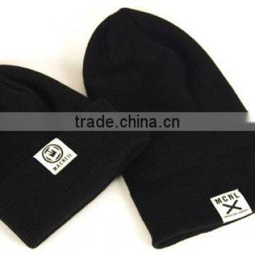 Custom Acrylic Beanies With Cuff Woven Label Slouch Custom Made Beanie photo-4