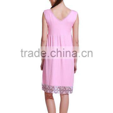Casual Summer Sexy Sleeveless Dress With Lace Decoration photo-2