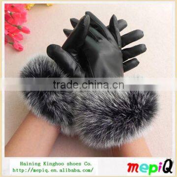 lady fashion sheep leather gloves