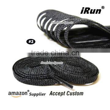 7mm Premium Polyester Pattern Flat Shoelaces System for Adidas Ultra Boost - Accept Custom Size Fits All - Orange photo-2