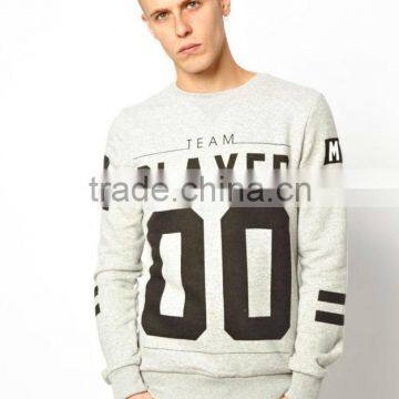 2013 garment crew neckline slogan design men sweater