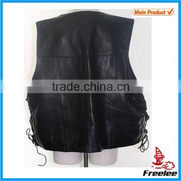 2015 Cowboy Biker Leather Vest for Men photo-2