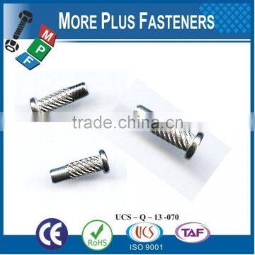 Made In Taiwan Special Screw Pan Head No 3 Square Drive Tapping Screw Type 17 Flat Top Pan Head With Knurl