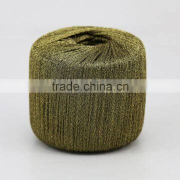 hand knitting metallic yarn/thread