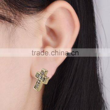 China Latest Design Of Pearl 925 Sterling Silver Hiphop Earrings Jewelry For Unisex Wholesale photo-6