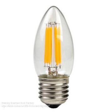 E27  C35 LED filament candle bulb 6W