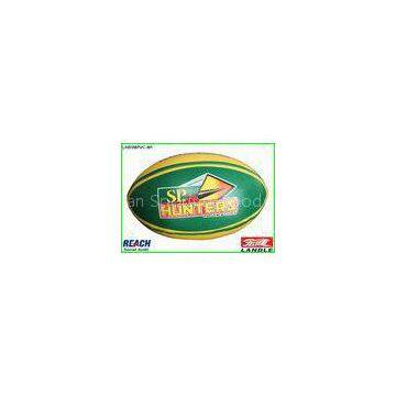 Machine Stitched Customized Size 5 Rugby Balls in PVC Synthetic Leather