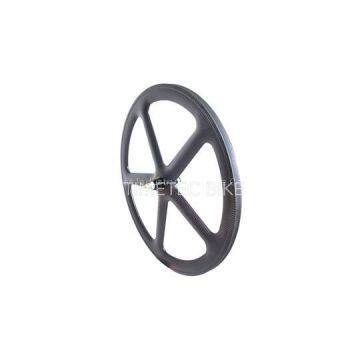 Five Spoke Wheel For Fixed Gear∣50mm Depth 24mm Width∣Carbon Fiber T700∣Clincher And Tubular∣700C Road Bike Aero Wheels ∣Track Bike 5 Spoke Rear Wheel China