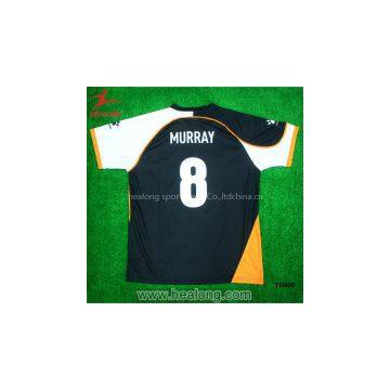 Royal Blue And Yellow Color Sublimation Rugby Jersey photo-2
