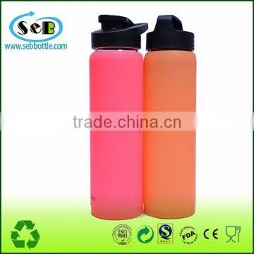 Borosilicate Glass Tea Water Bottle With Silicone Sleeve