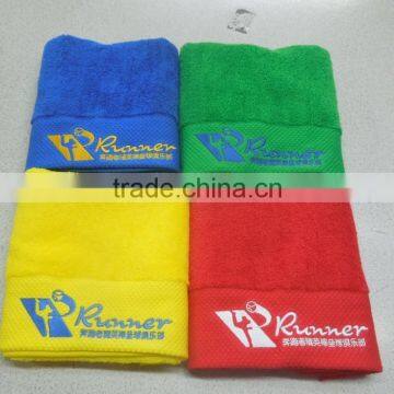 Premium Cotton Hand Towel, Bright Colors Towel With Embroidery Logo