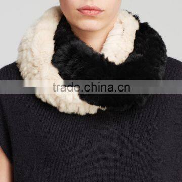 2016 New Real Fur Winter Knitting Warm Fashion Women Scarf 140*16cm