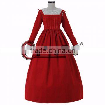 red medieval dress vintage dress cosplay costume women's fancy dress custom made