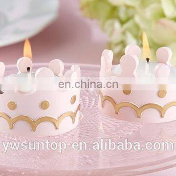 Little Pink Crown Candle Holder For Baby Shower or Party Decoration