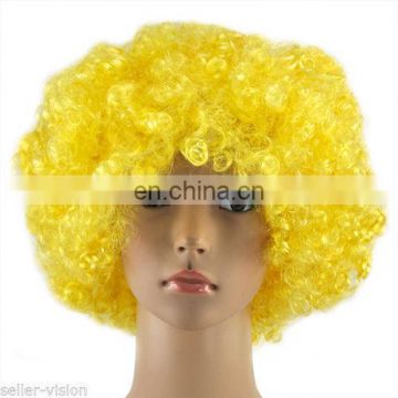 Cheap afro yellow clown wigs FGW-0049