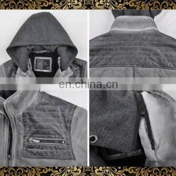 2016 New Design High Density Men Cotton Washed Hoodie Jacket photo-4