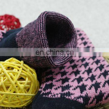 2016 Popular Houndstooth Slim Fit Boot Socks Custom Ladies Long Socks photo-2
