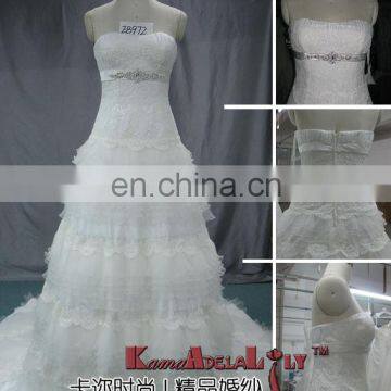 EB972 Elegant Sweetheart With Lace and Embriodery Zipper Wedding Dresses