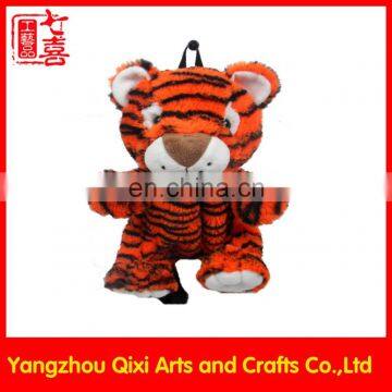 Zoo animals plush toy tiger shaped kids animal backpack