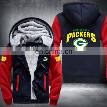 Football Bay Packers Zipper Thicken Outdoor Hoodie Sports Jacket photo-2