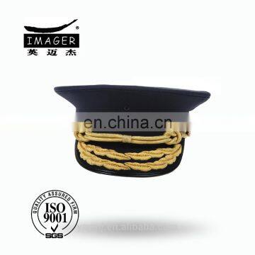 Customized Plain Style Air Force Corps Headwear with Double Gold Embroidery