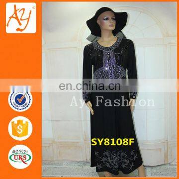 wholesale islamic clothing new nice printed design butterfly style abaya