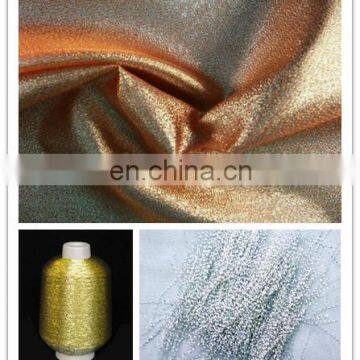 Stage performance clothing fabric shinny matallic glitter satin fabric