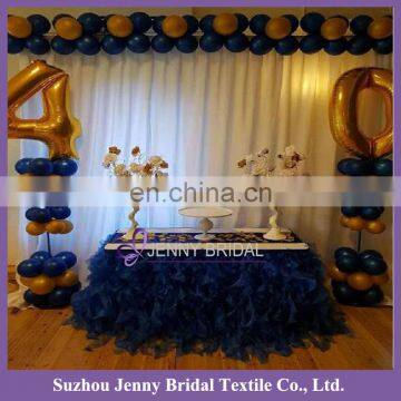 TS017Blue tutu table skirt beautiful table skirt table skirts for sale