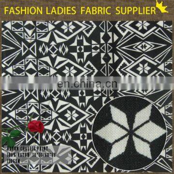 Irregular geometry pattern rayon challis fabric, cheap rayon fabric,100% rayon fabric for garment